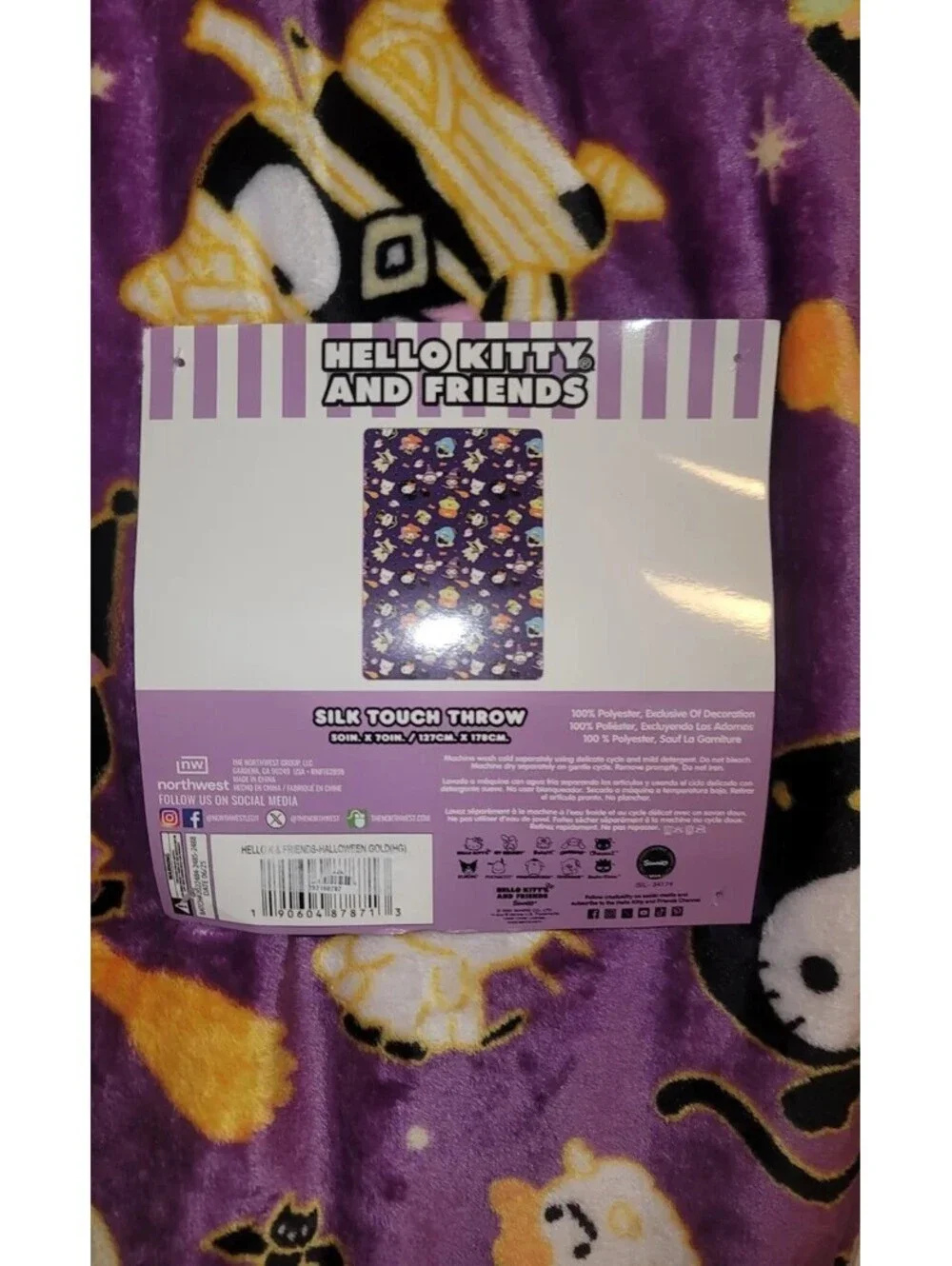 HELLO KITTY & FRIEND SILKY SOFT THROW 50